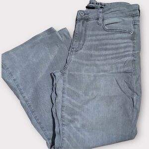 American Eagle Outfitters Light Gray Flare Jeans